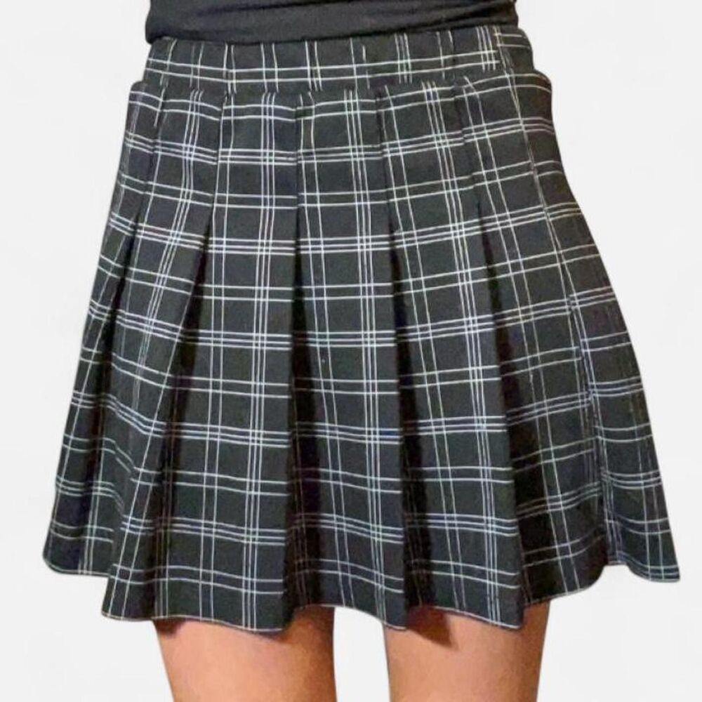 Forever-21 Women's Black and Grey Skirt